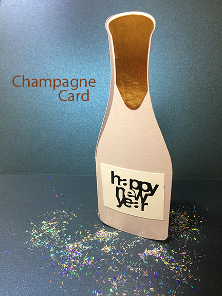 Champagne Bottle Cut File Happy + New Year Card - CutCardStock Blog