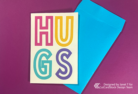 Hug Card Tutorial HUGS Card - CutCardStock Blog