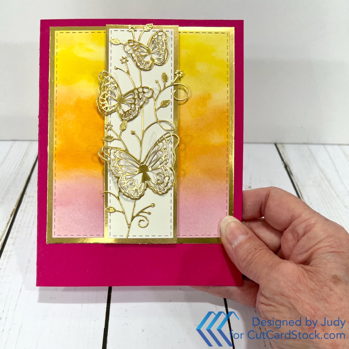 Ink Blending & Die Cutting to Create a Pretty Card - CutCardStock Blog
